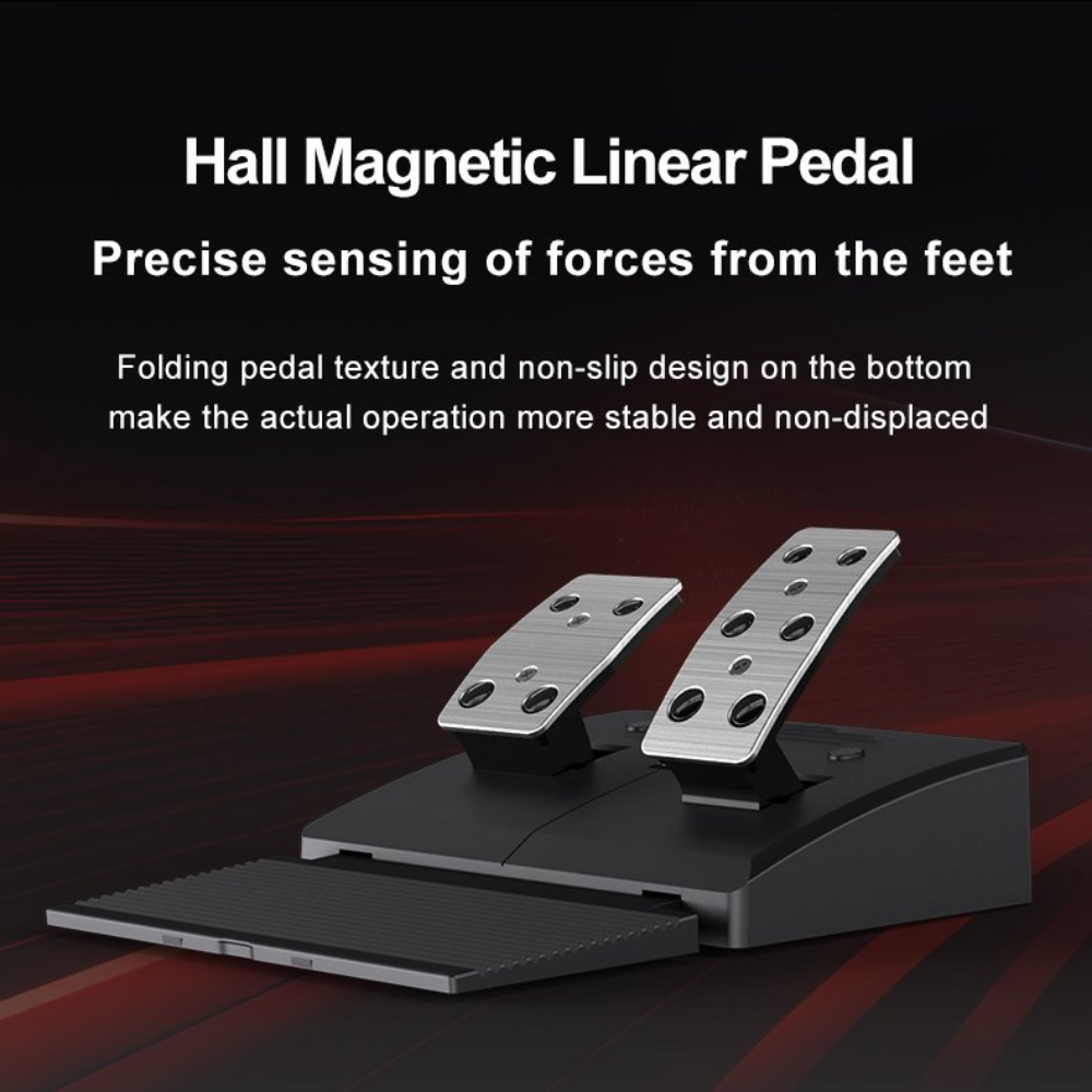 PXN V900 Gen2 Dual-Vibration Gaming Racing Wheel with Hall Effect Pedals - Image 3