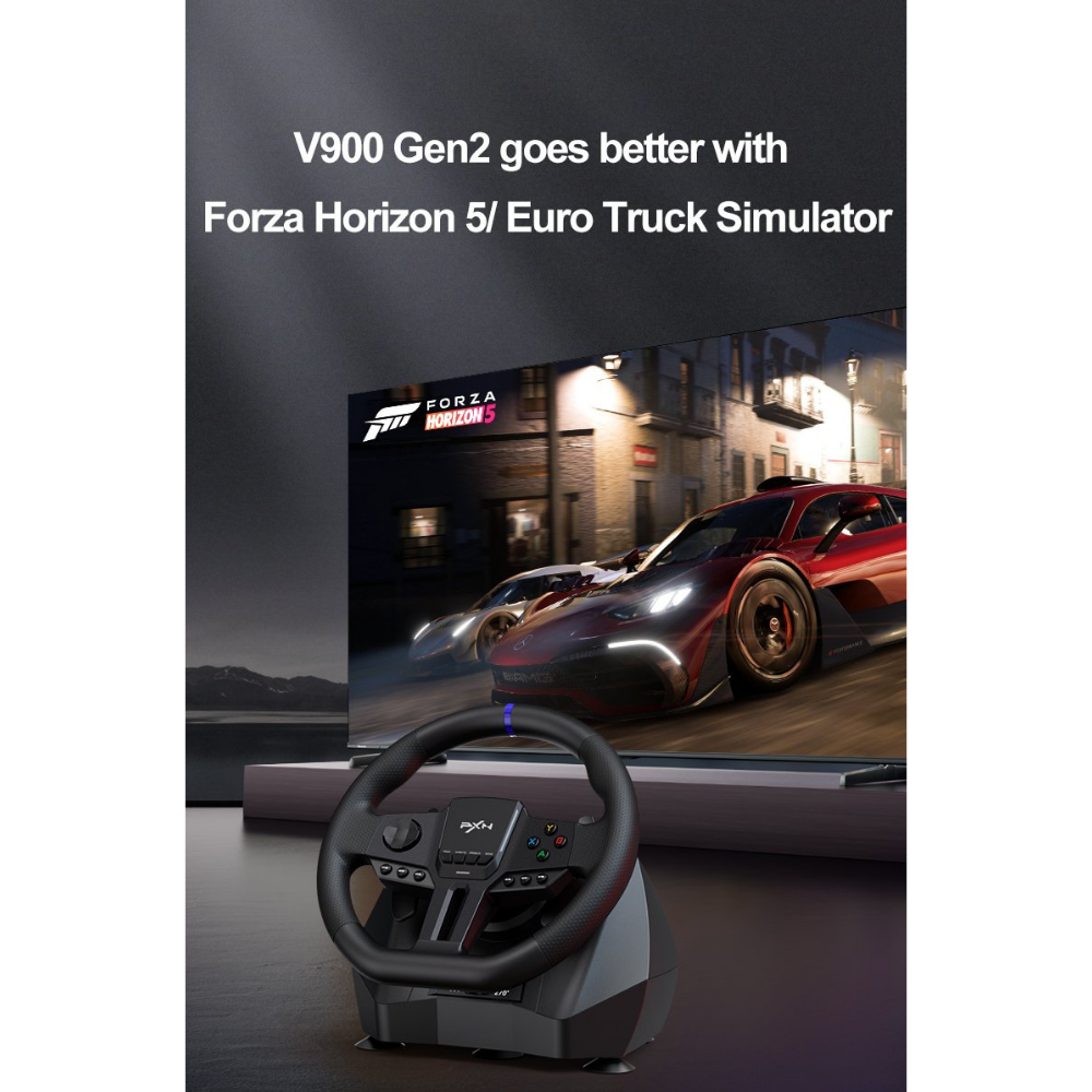 PXN V900 Gen2 Dual-Vibration Gaming Racing Wheel with Hall Effect Pedals - Image 10