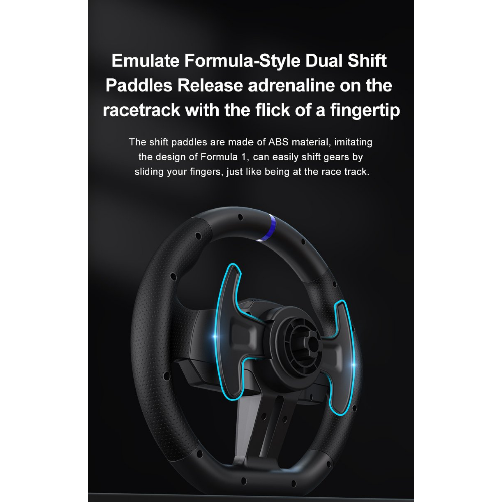 PXN V900 Gen2 Dual-Vibration Gaming Racing Wheel with Hall Effect Pedals - Image 8
